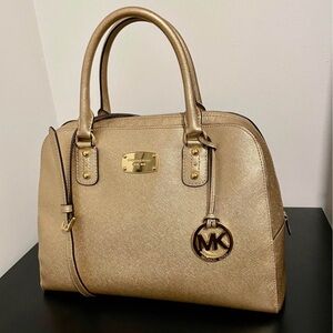 Michael Kors Gold Satchel